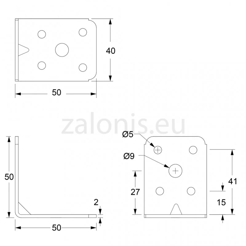 ΓΩΝΙΑ 50x50x40 / ΓΑΛΒΑΝΙΖΕ ΜΕΤΑΛΛΙΚΕΣ ΓΩΝΙΕΣ ΕΠΙΠΛΩΝ